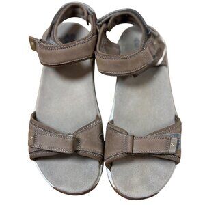 Abeo Goleta II Brown Leather Strap Sandals Adjustable Ankle & Toe Straps Size 10